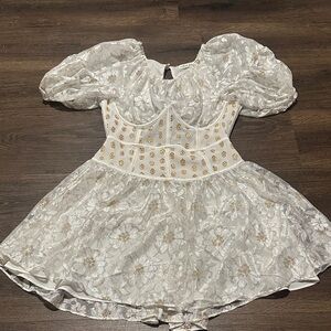 NWOT FOR LOVE & LEMONS LUPITA MINI DRESS